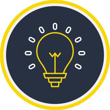 Web Kullanımı için Fikir Simgesi, Vektör İllüstrasyonu