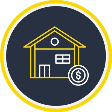 Web kullanımı için ipotek Simgesi, Vektör İllüstrasyonu