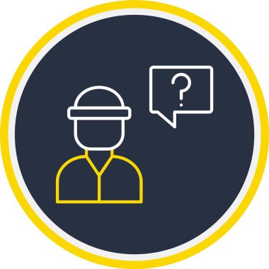 Web Kullanımı için Soru İşareti Simgesi, Vektör İllüstrasyonu