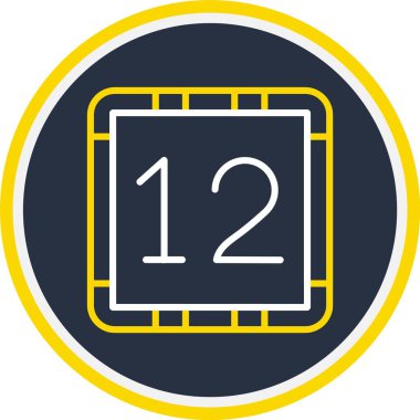 Web Kullanımı için 12. 12 Simge, Vektör İllüstrasyonu
