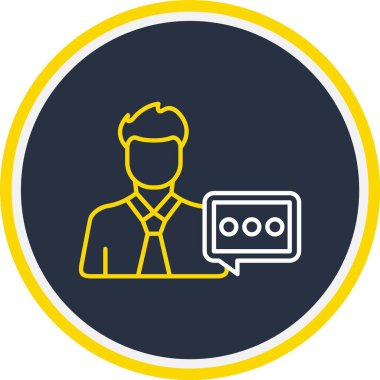 Web Kullanımı için Kullanıcı Sohbeti Simgesi, Vektör İllüstrasyonu