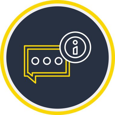 Web Kullanımı için Bilgi Simgesi, Vektör İllüstrasyonu