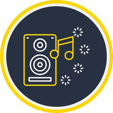 Web Kullanımı için Müzik Simgesi, Vektör İllüstrasyonu