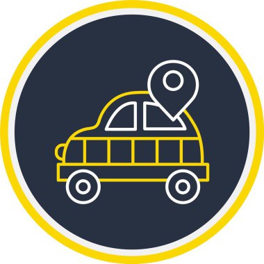 Web Kullanımı için Otomobil Simgesi, Vektör İllüstrasyonu