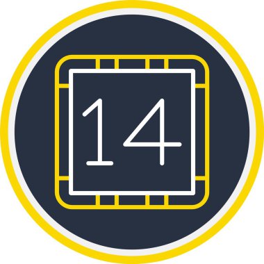 14. Simge, Web Kullanımı için Vektör İllüstrasyonu