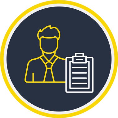 Web Kullanımı için Kullanıcı Panosu Simgesi, Vektör İllüstrasyonu