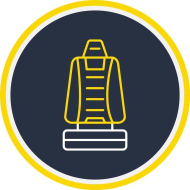Web Kullanımı için CarSeat Simgesi, Vektör İllüstrasyonu