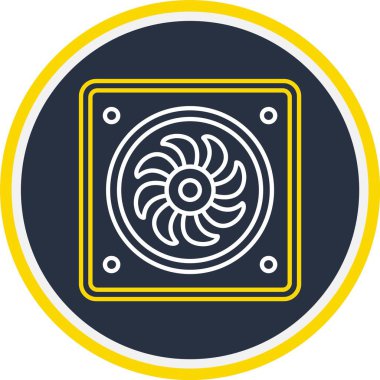 Web Kullanımı için Soğutma Hayranı Simgesi, Vektör İllüstrasyonu