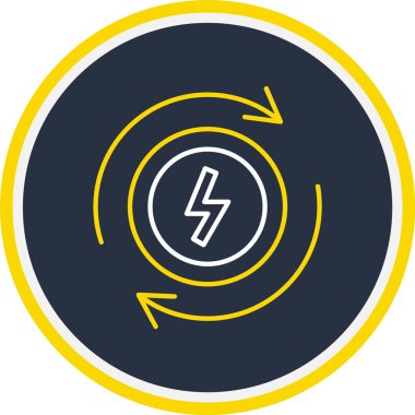 Web Kullanımı için Enerji Simgesi, Vektör İllüstrasyonu