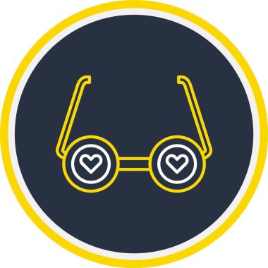 Web Kullanımı için Gözlük Simgesi, Vektör İllüstrasyonu