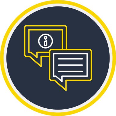 Web Kullanımı için Bilgi Simgesi, Vektör İllüstrasyonu