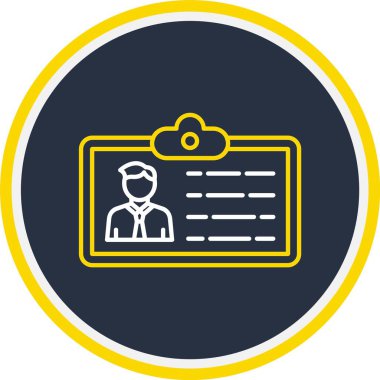 Web Kullanımı için Kimlik Simgesi, Vektör İllüstrasyonu