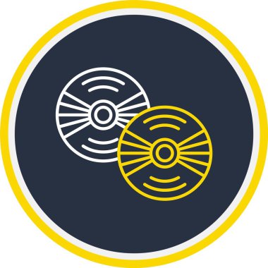 Web Kullanımı için Sıkıştırılmış Disk Simgesi, Vektör İllüstrasyonu