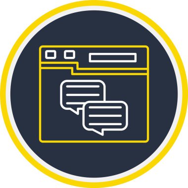 Web Kullanımı için Forum Simgesi, Vektör İllüstrasyonu