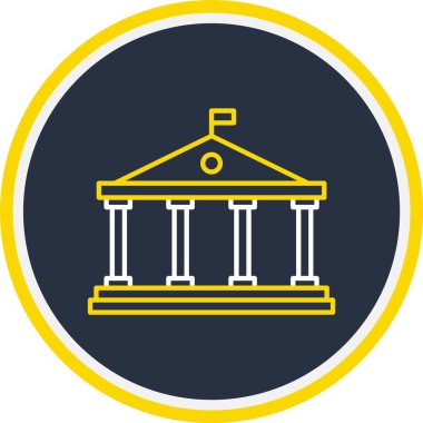 Web Kullanımı için Hükümet Simgesi ve Vektör İllüstrasyonu