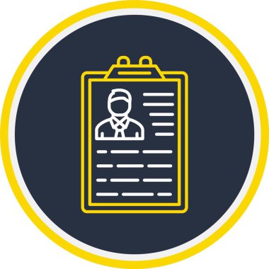 Web Kullanımı için CV Simgesi, Vektör İllüstrasyonu