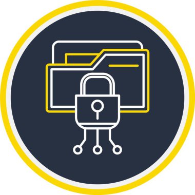 Web Kullanımı için Şifreleme Simgesi, Vektör İllüstrasyonu