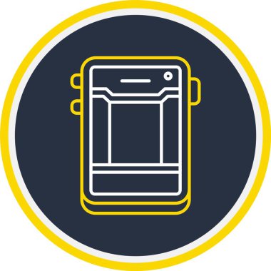 Web Kullanımı için eşsiz telefon vektör çizgisi simgesi, Vektör İllüstrasyonu