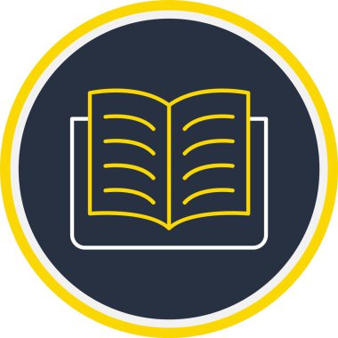 Web Kullanımı için Kitap Simgesi, Vektör İllüstrasyonu