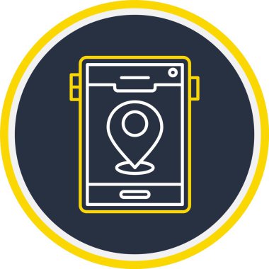 Web Kullanımı için Konum Simgesi, Vektör İllüstrasyonu