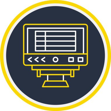 Web Kullanımı için Hesap Tablosu Simgesi, Vektör İllüstrasyonu