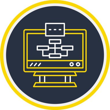 Web Kullanımı için Algoritma Simgesi, Vektör İllüstrasyonu