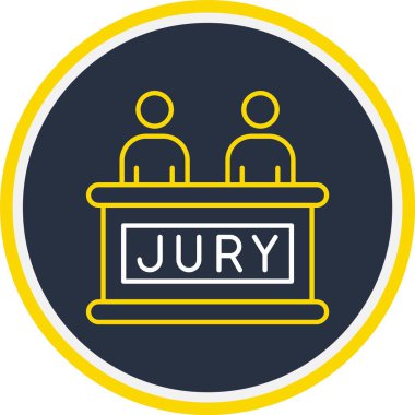 Web Kullanımı için Jüri Simgesi, Vektör İllüstrasyonu
