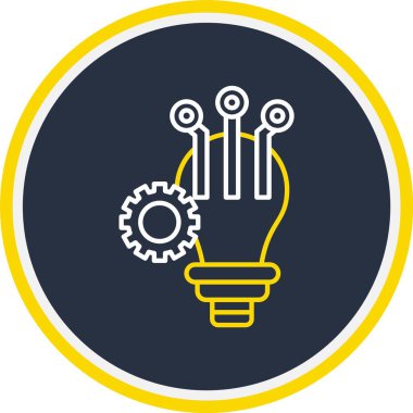 Web Kullanımı için illüstrasyon ampul simgesi, Vektör İllüstrasyonu