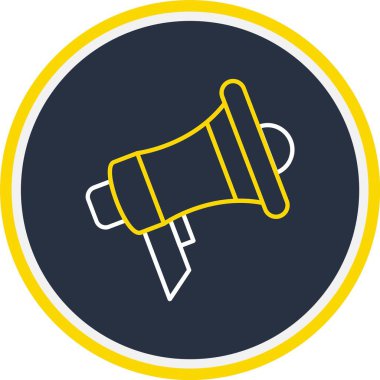 Web Kullanımı için Megafon Simgesi, Vektör İllüstrasyonu