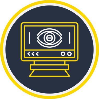 Web Kullanımı için Spyware Simgesi, Vektör İllüstrasyonu