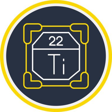 22 Titanyum Simgesi, Web Kullanımı için Vektör İllüstrasyonu