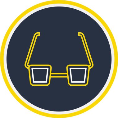 Web Kullanımı için Gözlük Simgesi, Vektör İllüstrasyonu