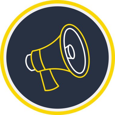 Web Kullanımı için Megafon Simgesi, Vektör İllüstrasyonu