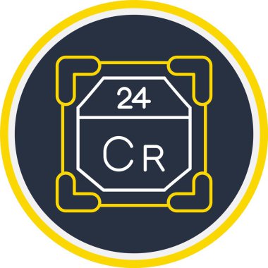 24 Chromium Simgesi, Web Kullanımı için Vektör İllüstrasyonu