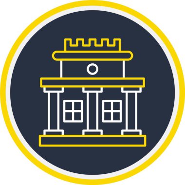 Web Kullanımı için Kolej Simgesi, Vektör İllüstrasyonu