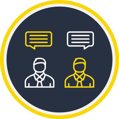 Web Kullanımı için İletişim Simgesi, Vektör İllüstrasyonu