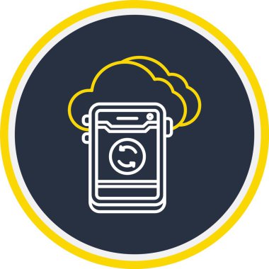 Web Kullanımı için vektör illüstrasyonu, bulut simgesi çizimi