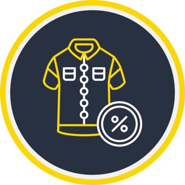 Web kullanımı için İndirim Simgesi, Vektör İllüstrasyonu