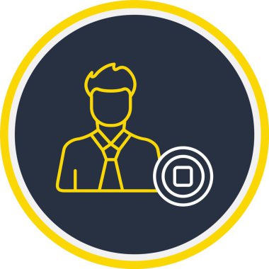 Web Kullanımı için Kullanıcı Noktası Simgesi, Vektör İllüstrasyonu