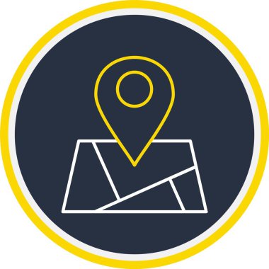 Web Kullanımı için Konum Simgesi, Vektör İllüstrasyonu