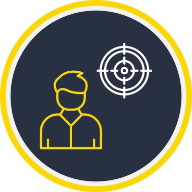 Web Kullanımı için Amaç Simgesi, Vektör İllüstrasyonu