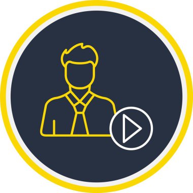 Web Kullanımı için Kullanıcı Oynatıcı Simgesi, Vektör İllüstrasyonu