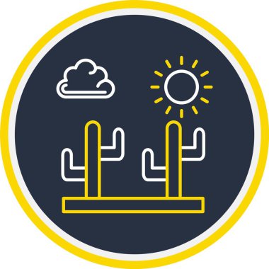 Web Kullanımı için Çöl Simgesi, Vektör İllüstrasyonu