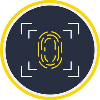 Web Kullanımı için Parmak izi Simgesi, Vektör İllüstrasyonu