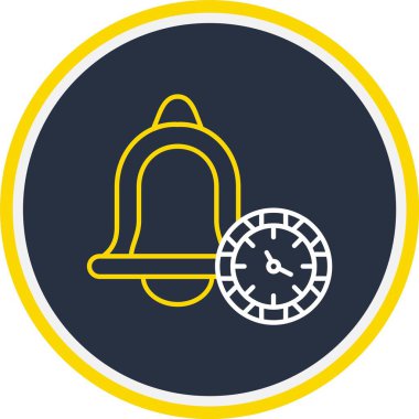 Web Kullanımı için uyarı çanı simgesi, vektör illüstrasyonu