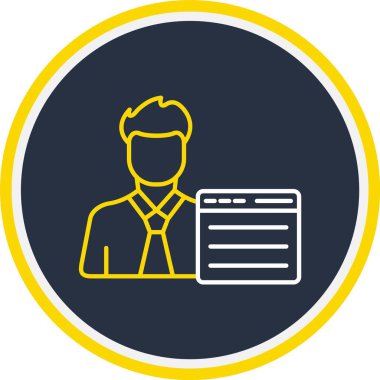 Web kullanımı için Kullanıcı Tarayıcı Simgesi, Vektör İllüstrasyonu