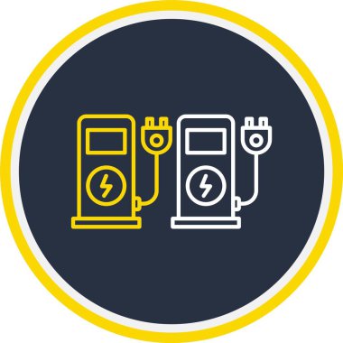 Web Kullanımı için Şarj İstasyonu Simgesi, Vektör Resimleri