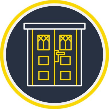 Web Kullanımı için Kapı Simgesi, Vektör İllüstrasyonu