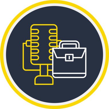 Web Kullanımı için Podcast Simgesi, Vektör İllüstrasyonu