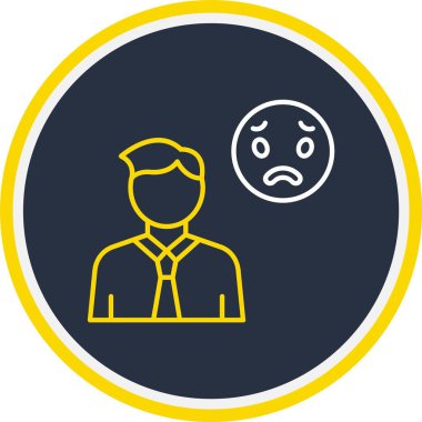 Web Kullanımı için Korku Simgesi, Vektör İllüstrasyonu